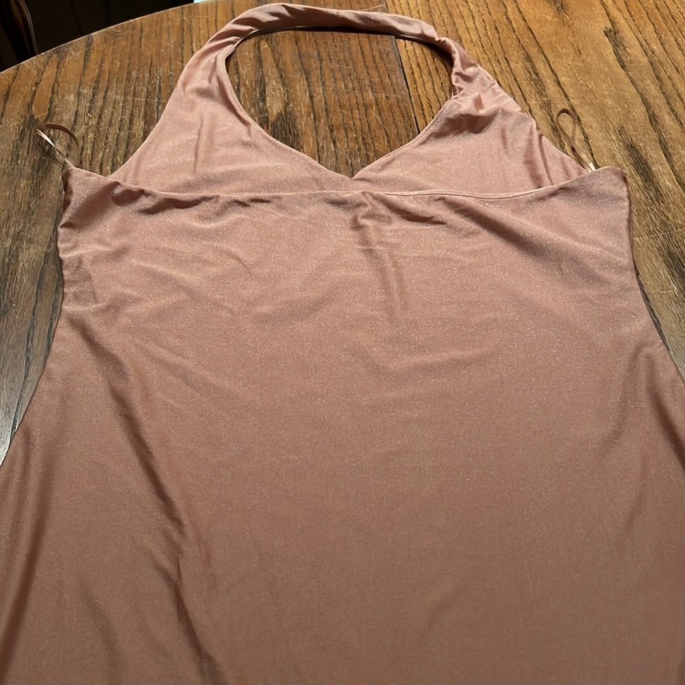 Akira Paxton Maxi Dress In Peach Color With Drape Back Size 1X - Picture 7 of 10